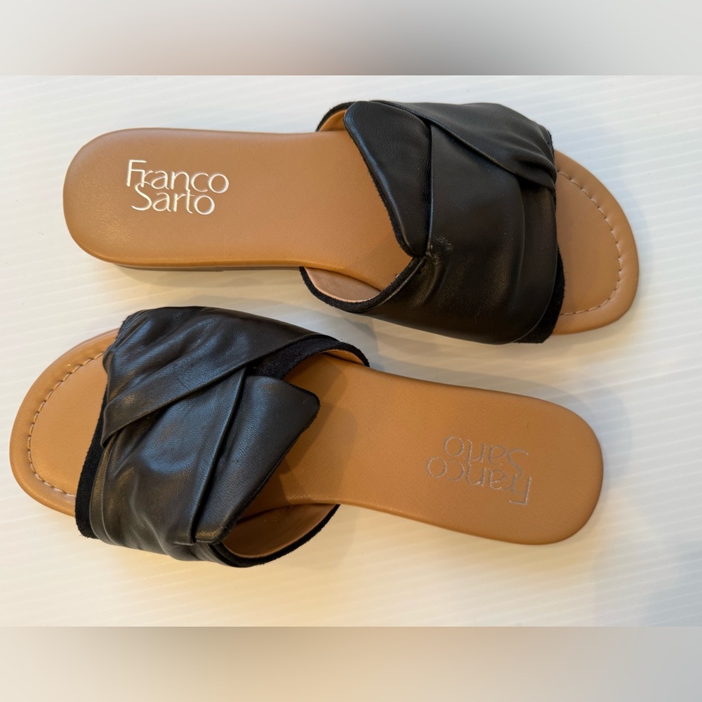 Franco Sarto Black Slide Sandals US Size 6 - Picture 3 of 5
